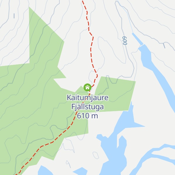 Map of Kaitumjaure Fjällstuga