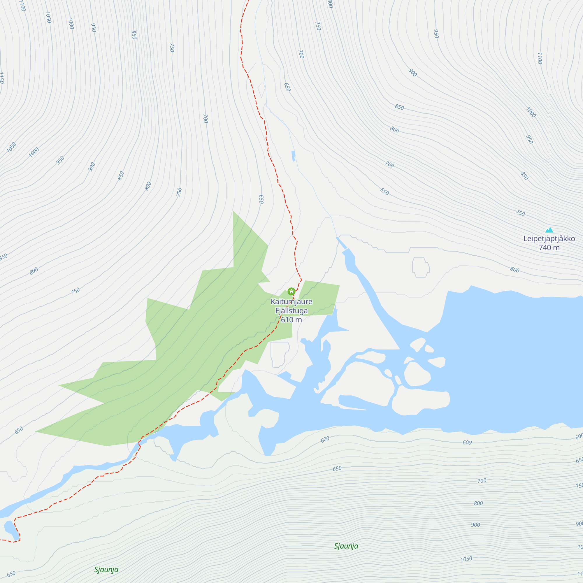 Kaitumjaure Fjällstuga map