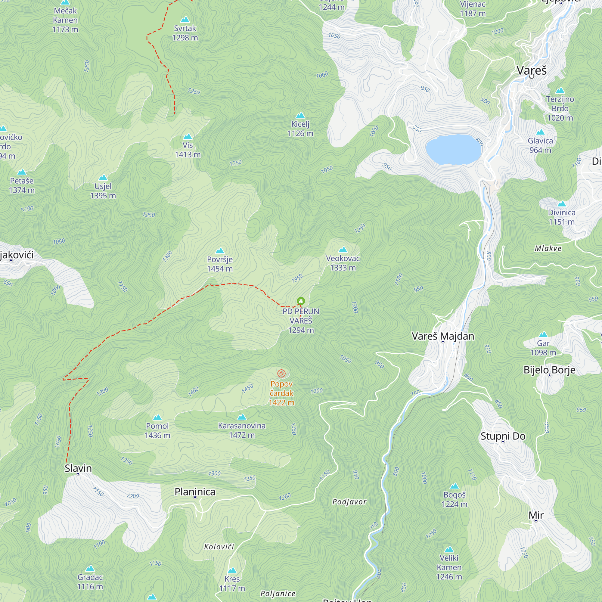 PD PERUN VAREŠ map