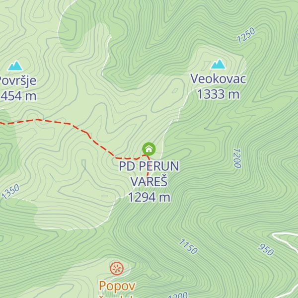 Map of PD PERUN VAREŠ