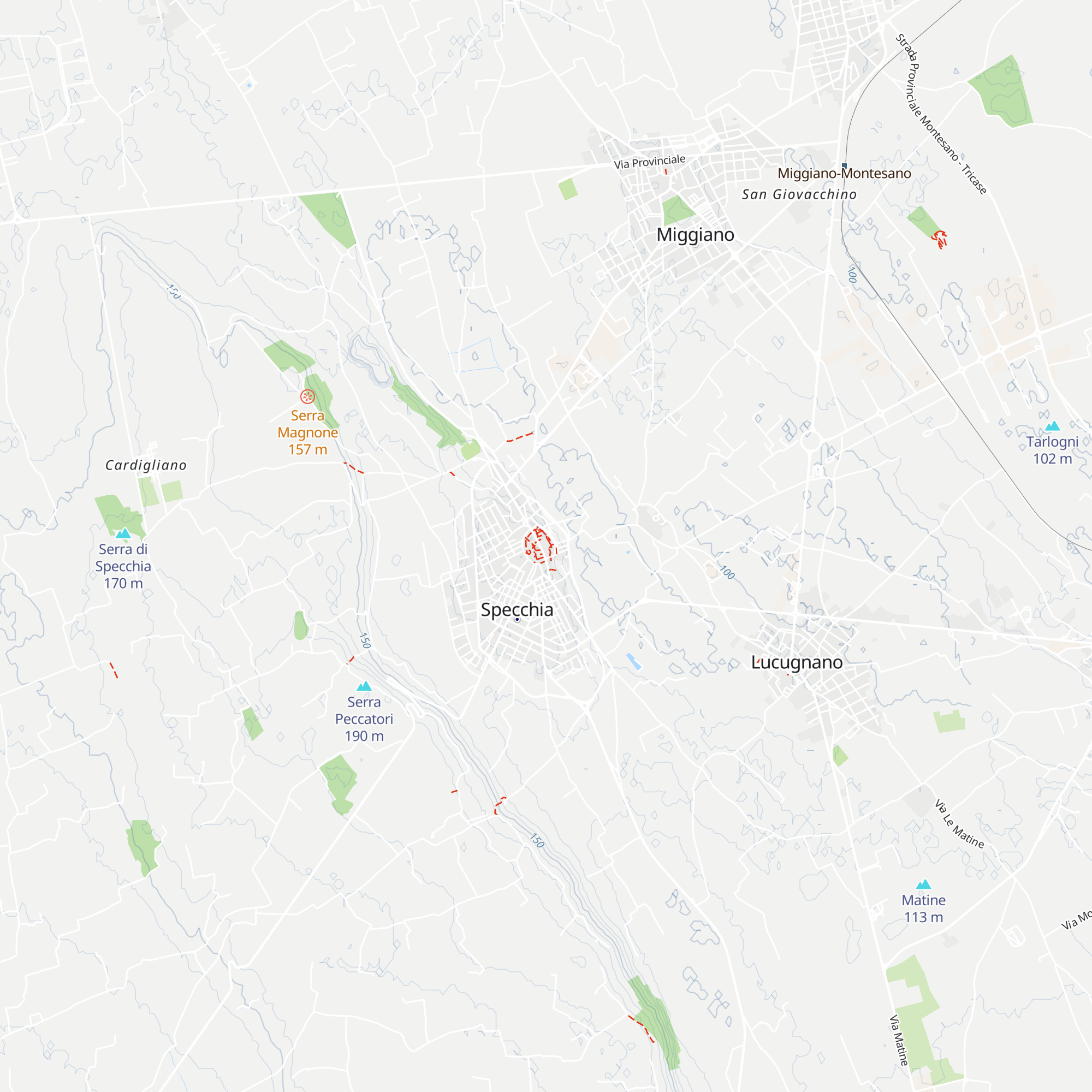 Pro Loco Specchia map