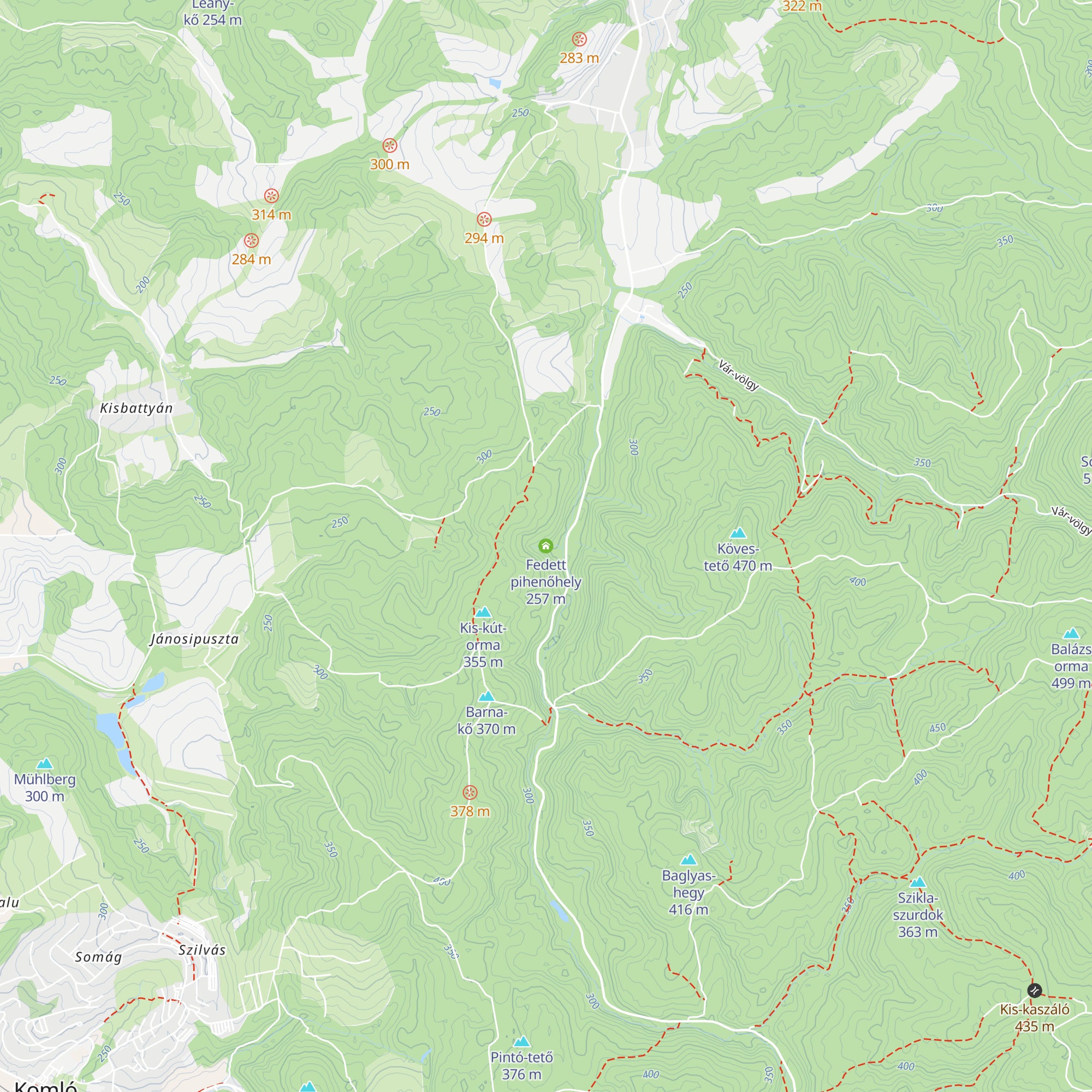 Fedett pihenőhely map
