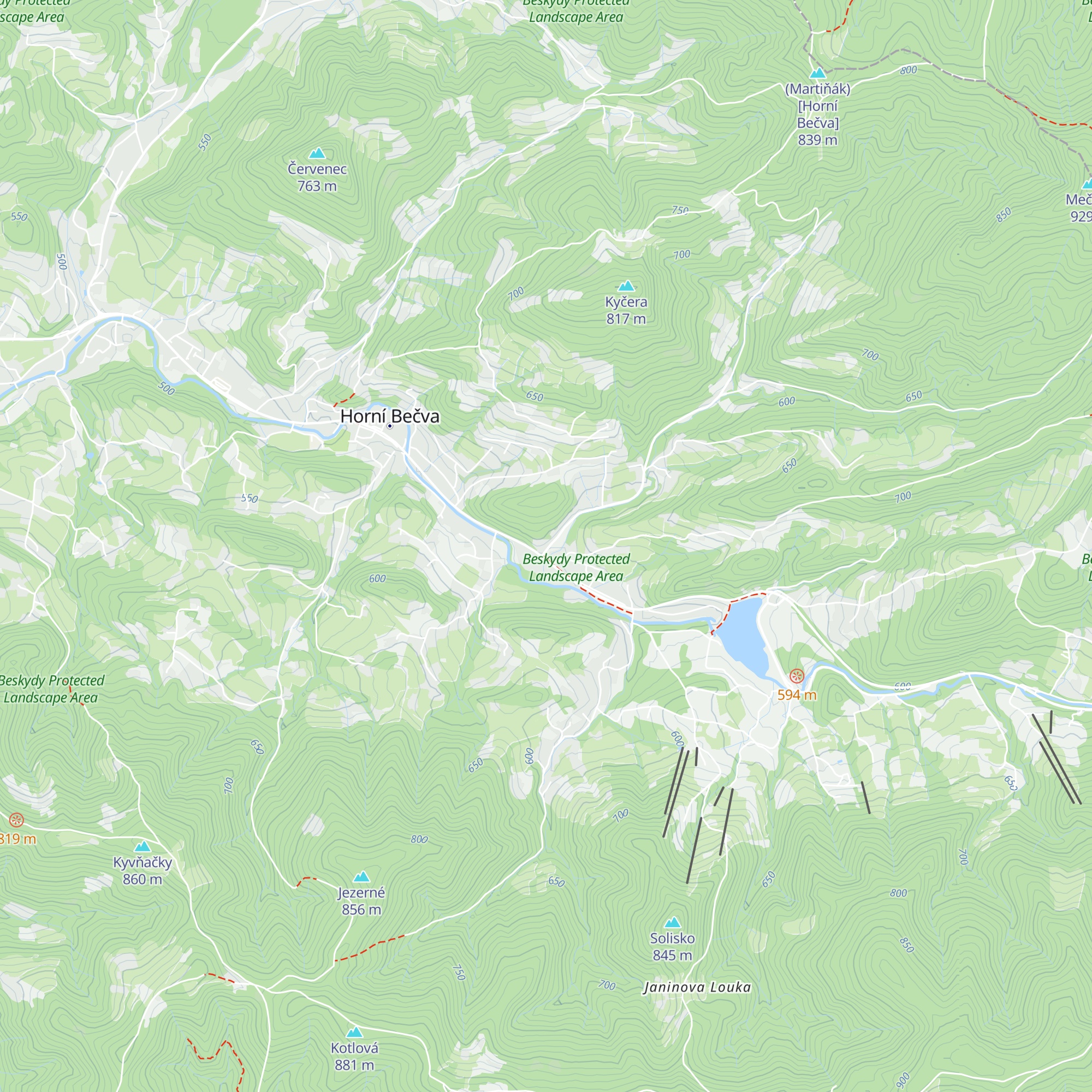 Chata Barborka map