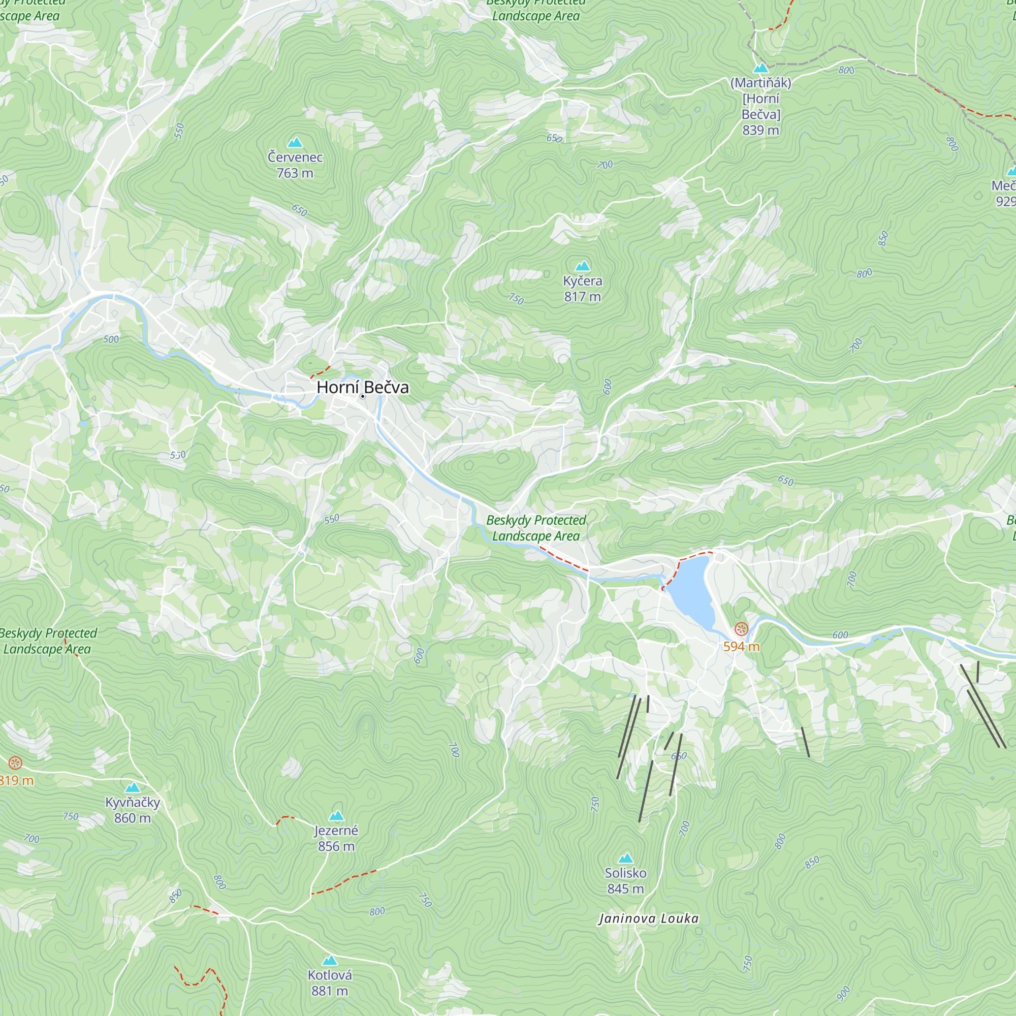 Chata Barborka map