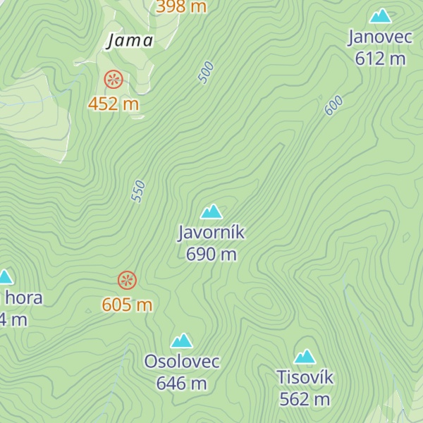 Map of Javorník