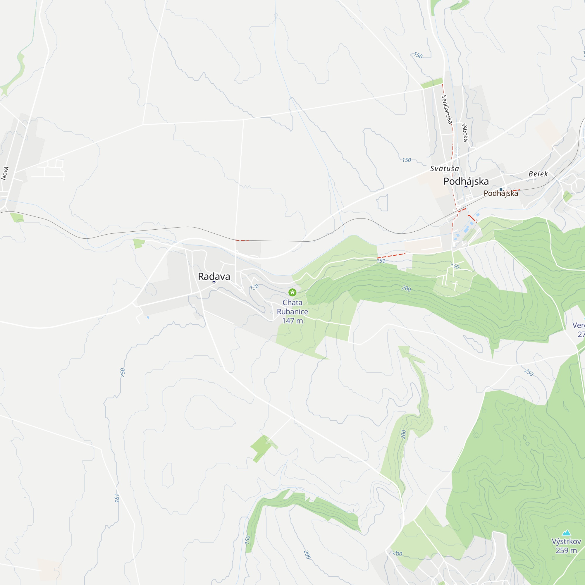 Chata Rubanice map