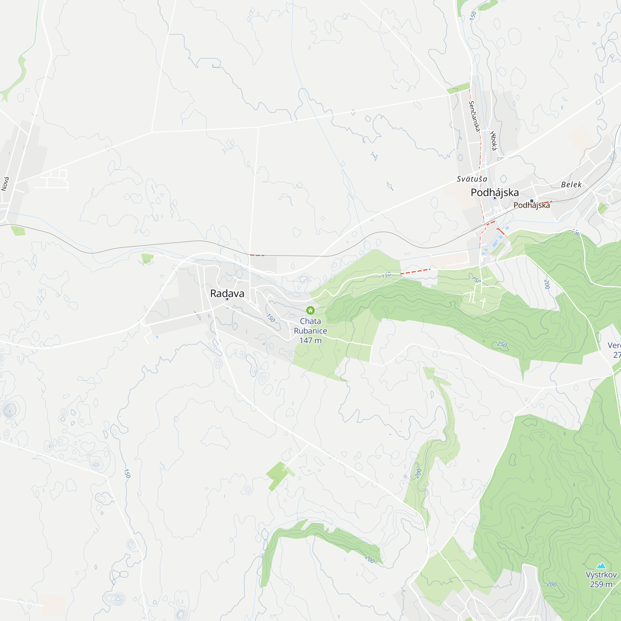Chata Rubanice map