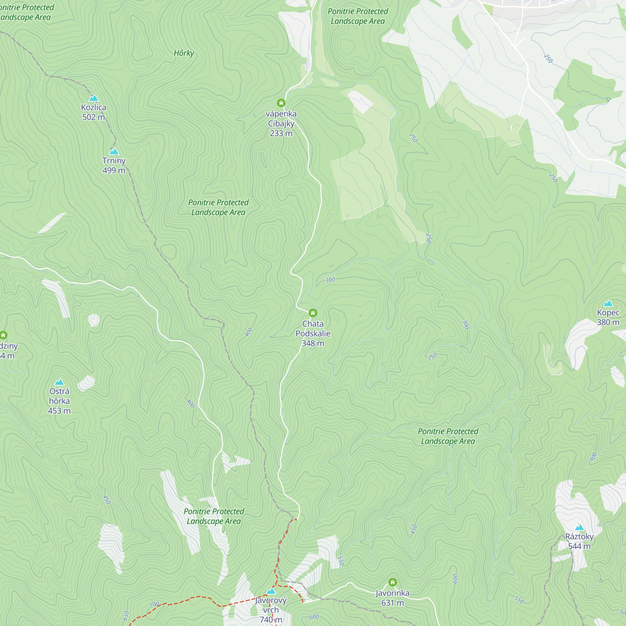 Chata Podskalie map