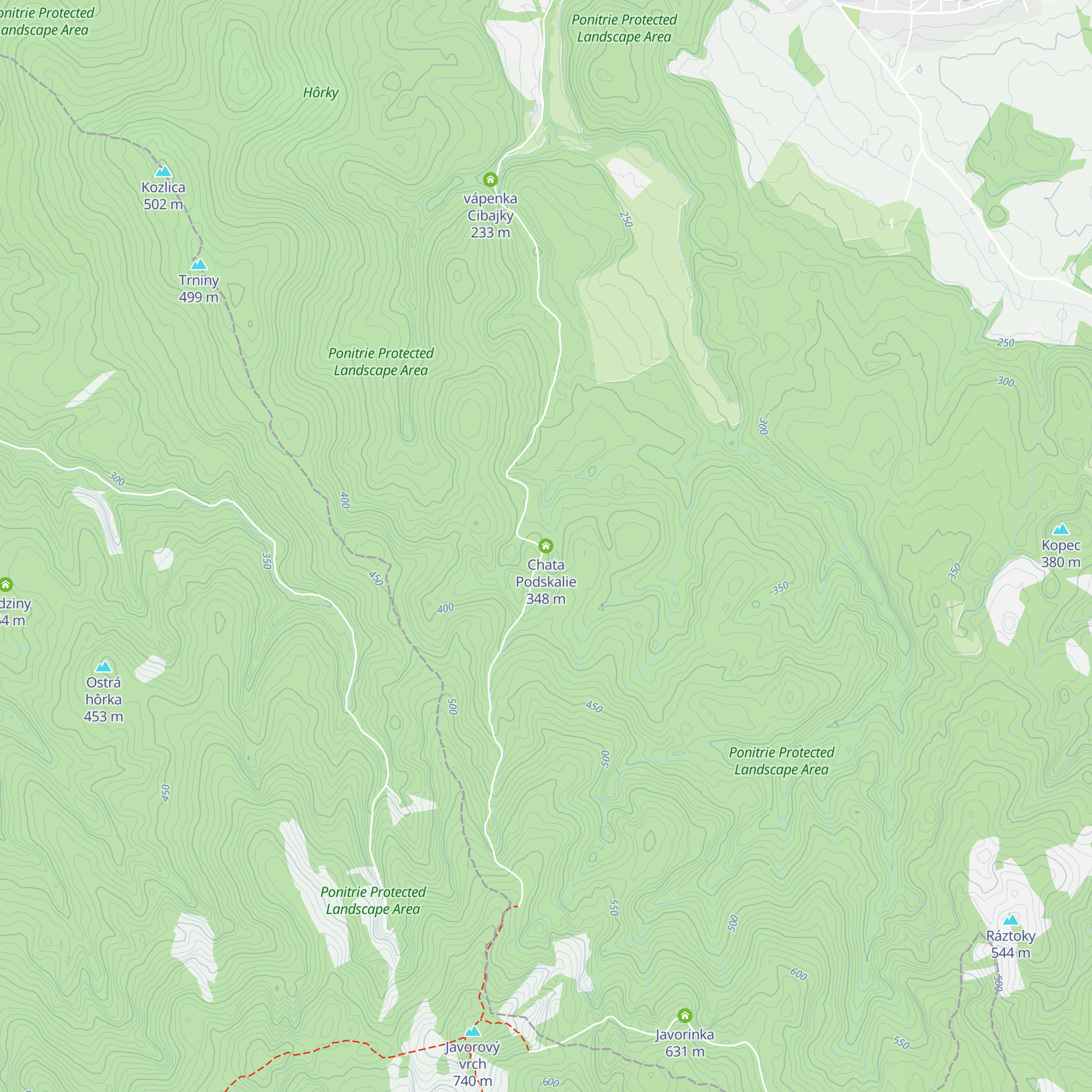 Chata Podskalie map