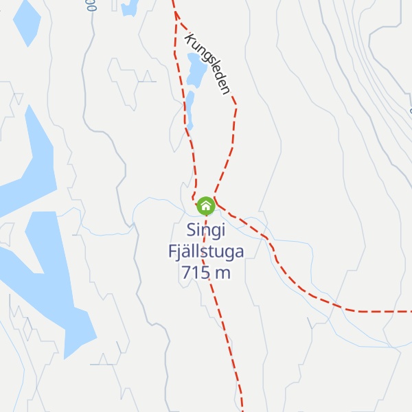 Map of Singi Fjällstuga