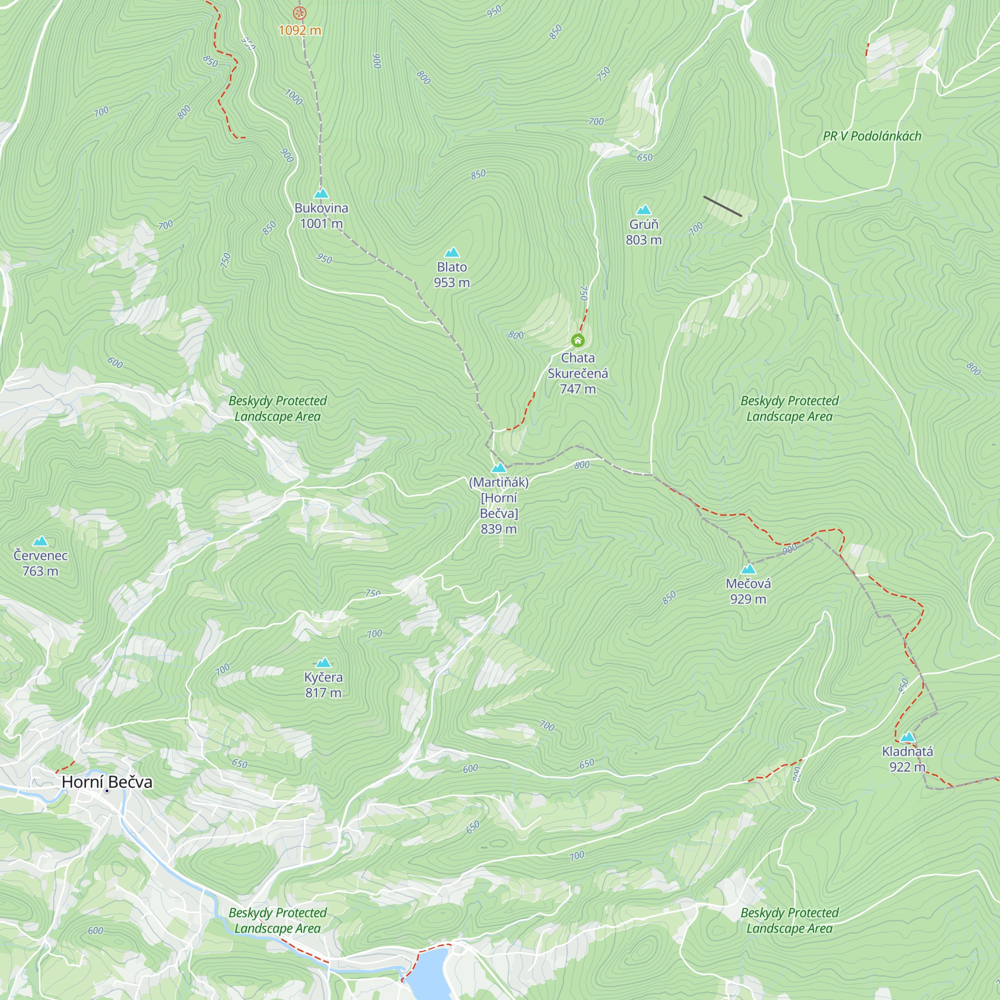 Hotel Martiňák map