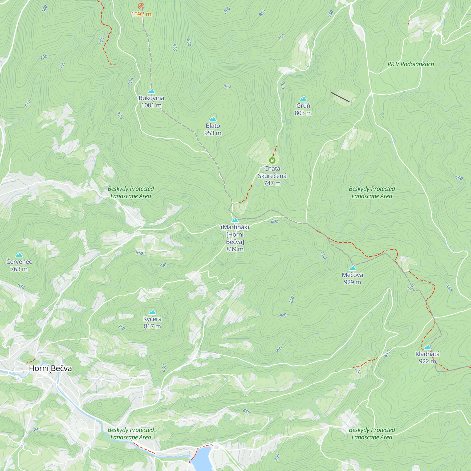Hotel Martiňák map
