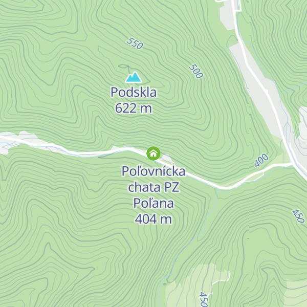 Map of Poľovnícka chata PZ Poľana