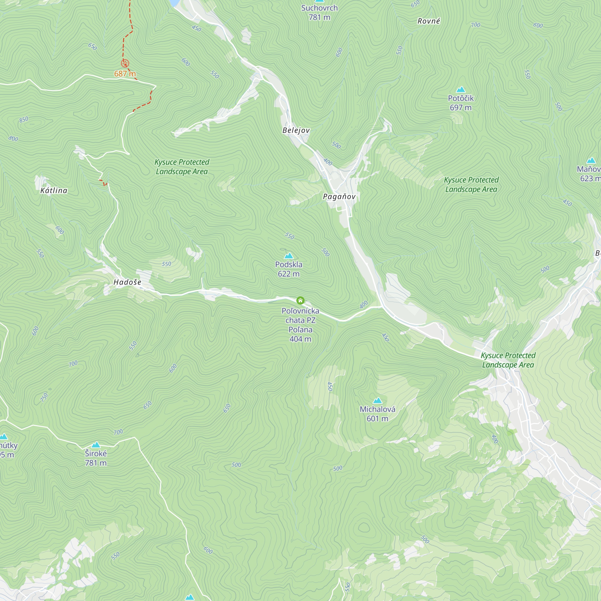 Poľovnícka chata PZ Poľana map