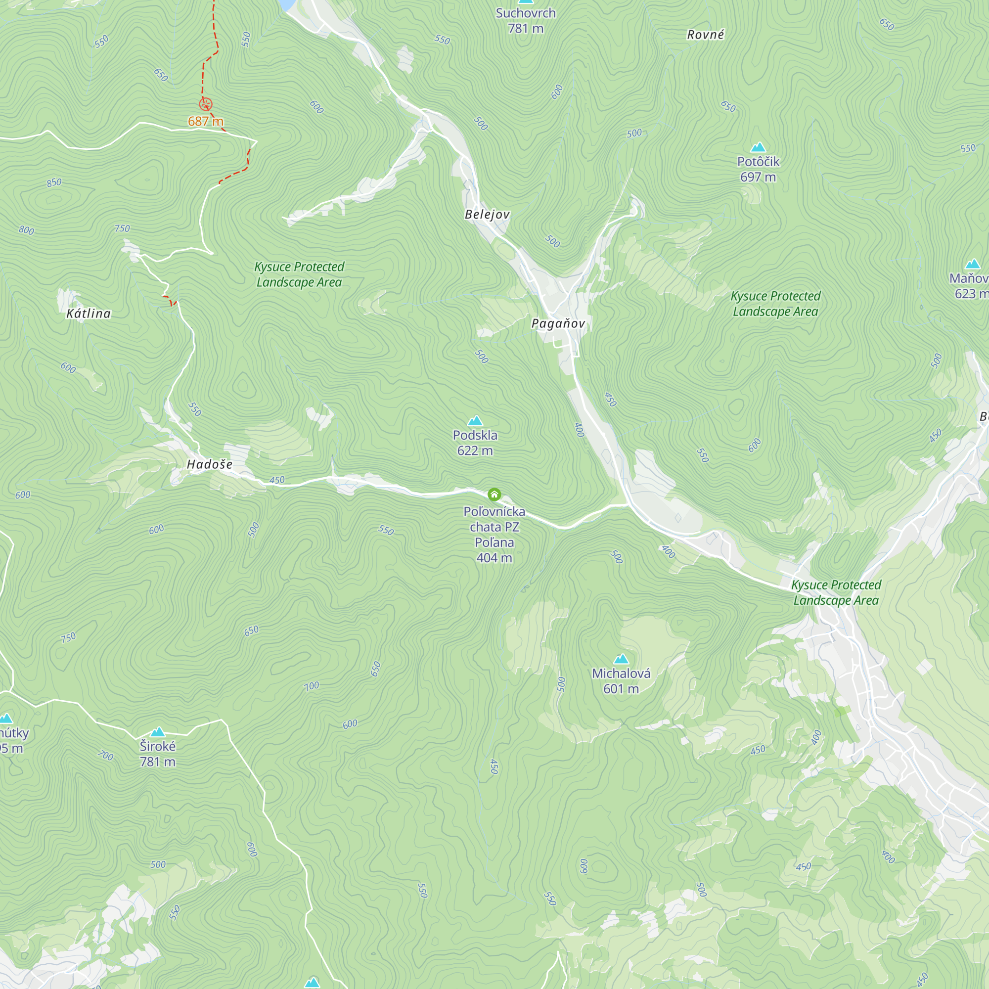 Poľovnícka chata PZ Poľana map