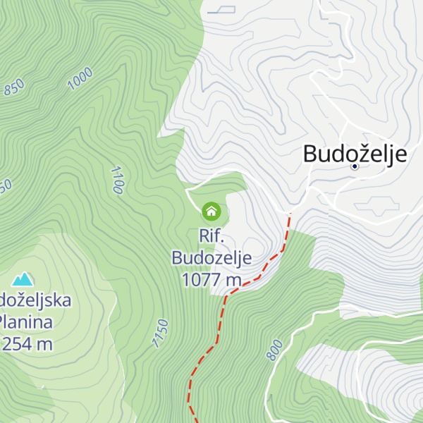 Map of Rif. Budozelje