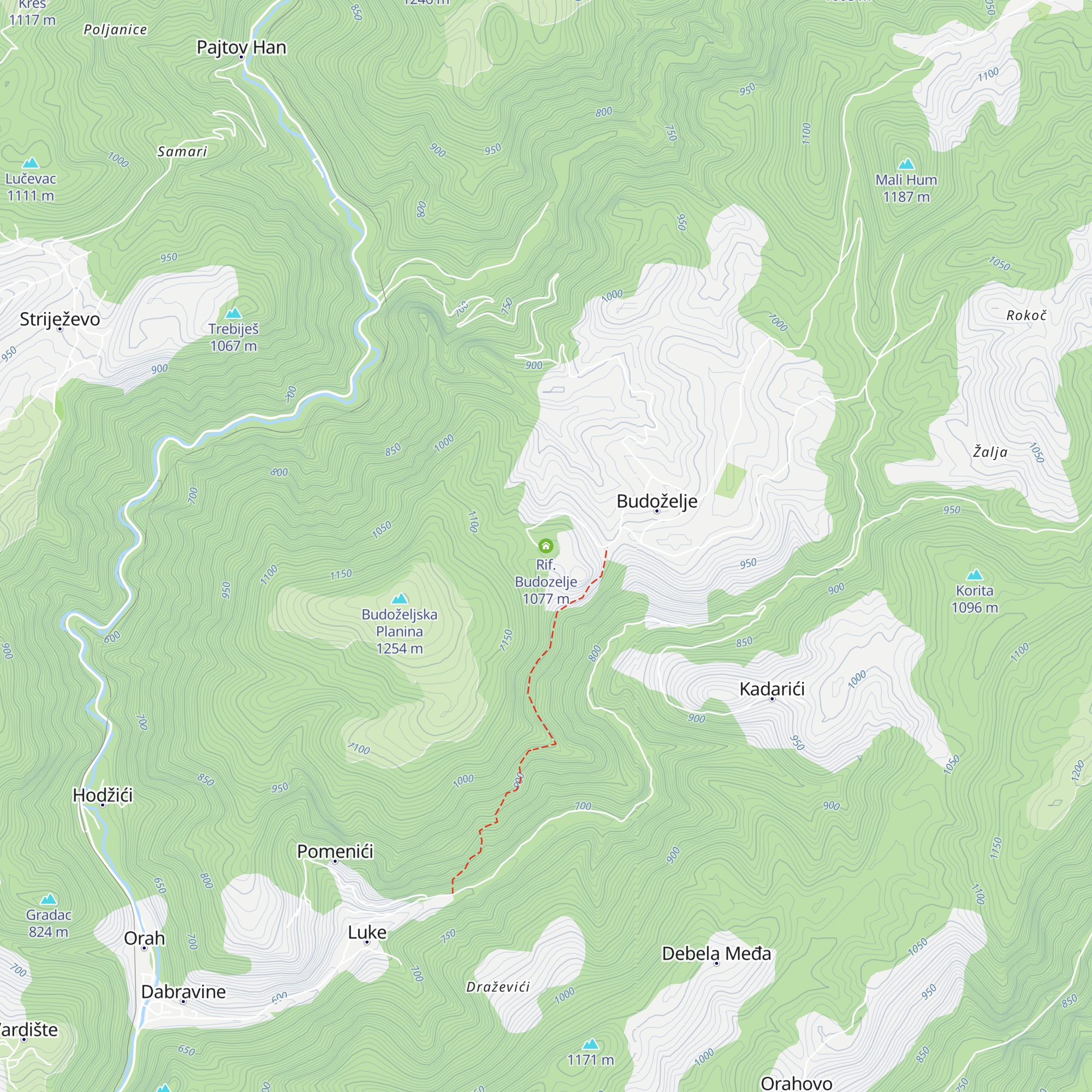 Rif. Budozelje map