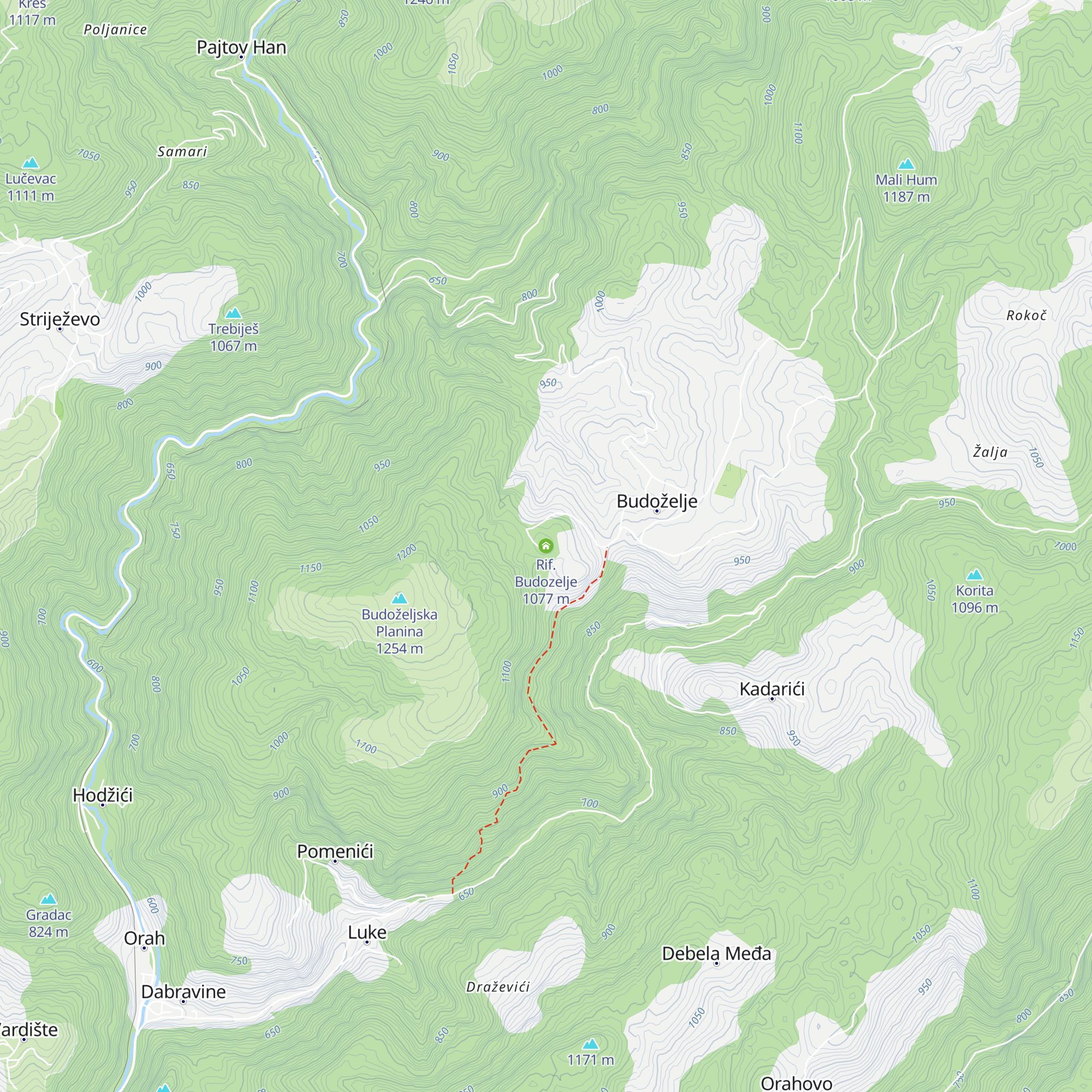 Rif. Budozelje map