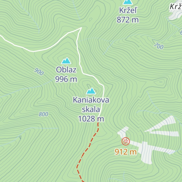 Map of Kaniakova skala