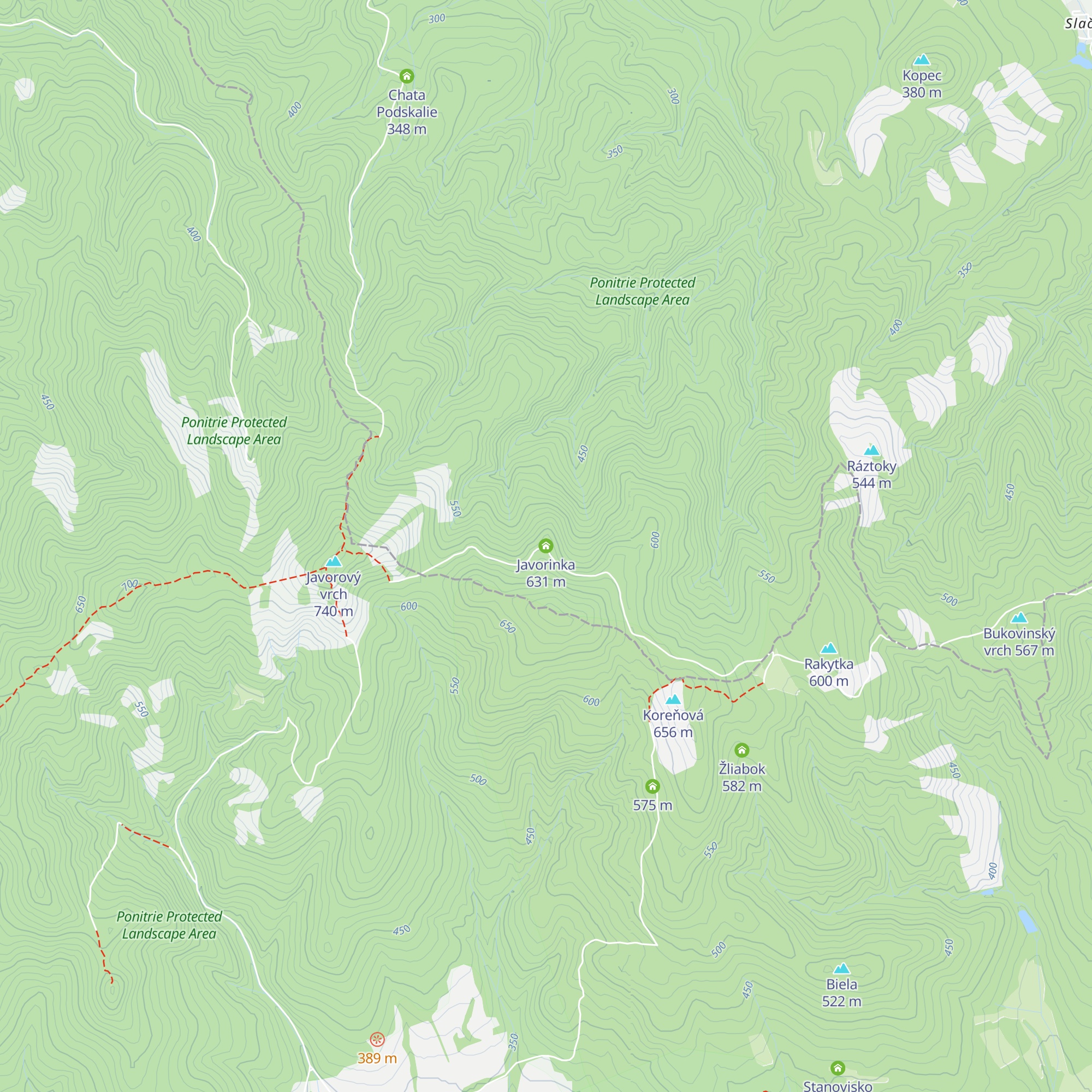 Javorinka map