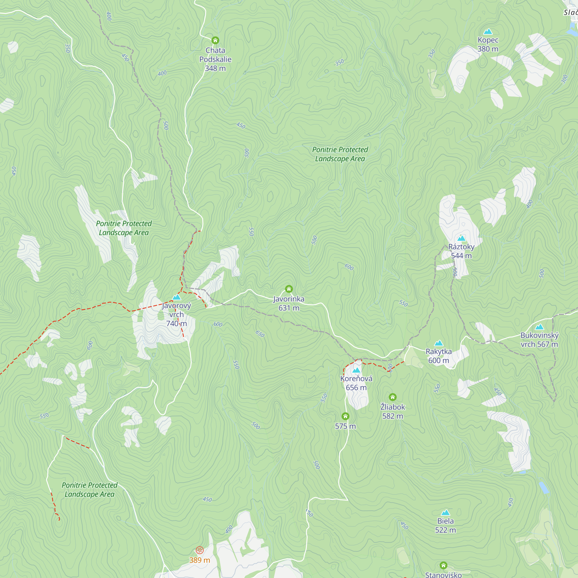 Javorinka map