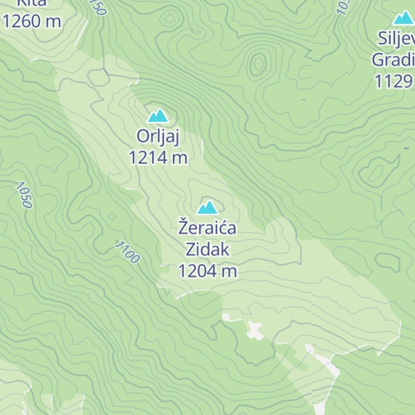 Map of Žeraića Zidak