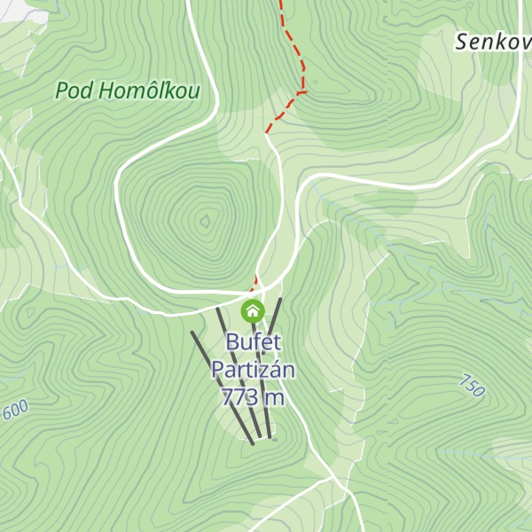Map of Chata Homôlka