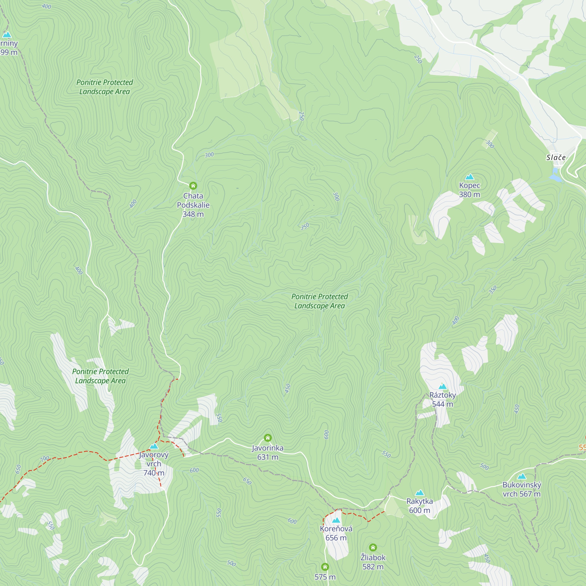 Chata Šiance map
