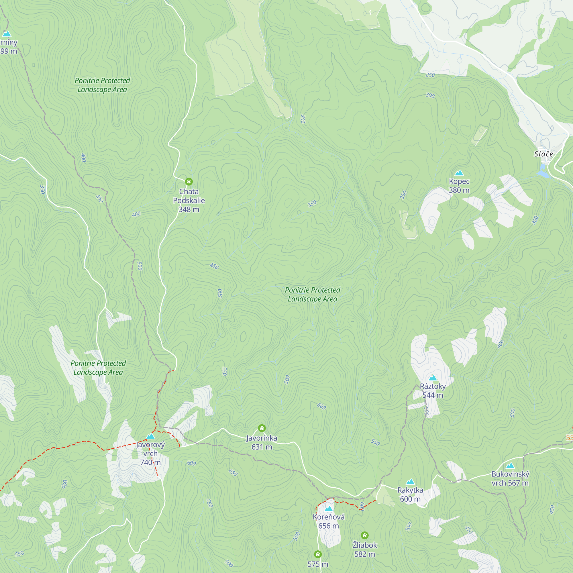 Chata Šiance map