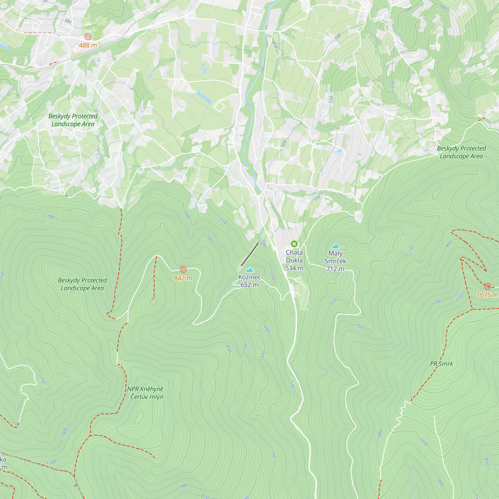Chata na Ploštině map