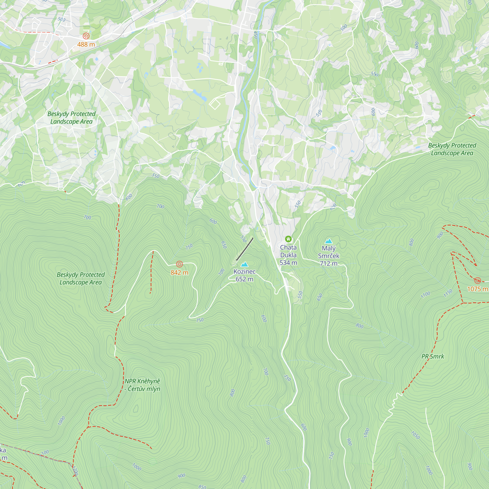 Chata na Ploštině map