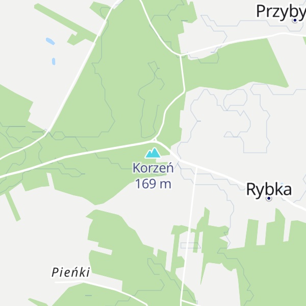 Map of Korzeń
