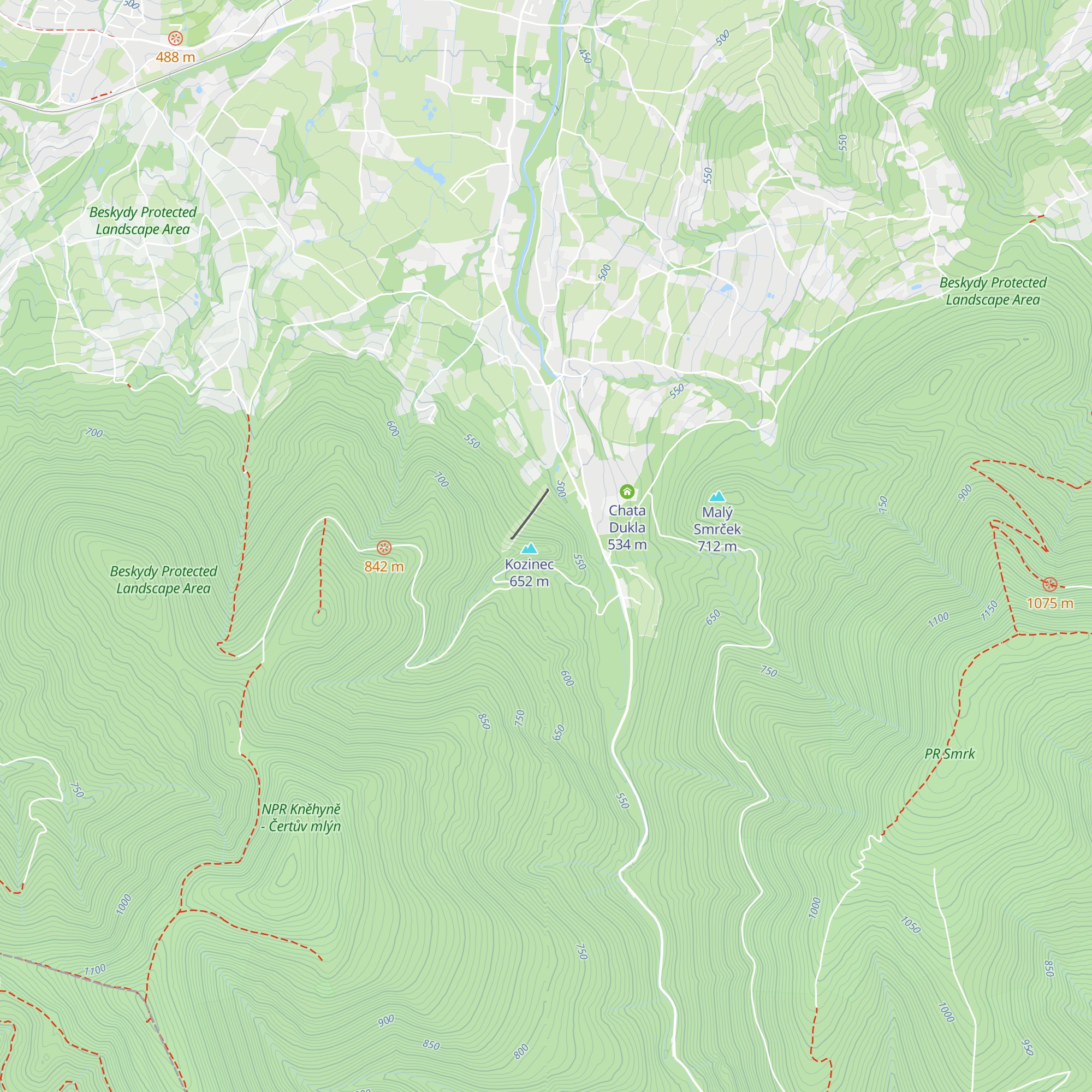 Srub Čeladná map