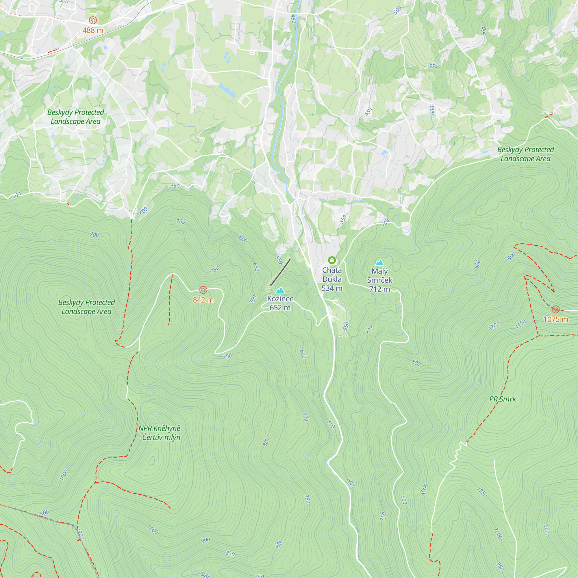 Srub Čeladná map