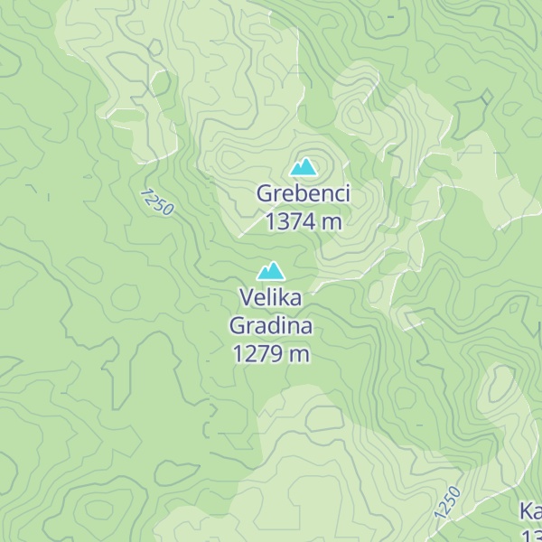 Map of Velika Gradina