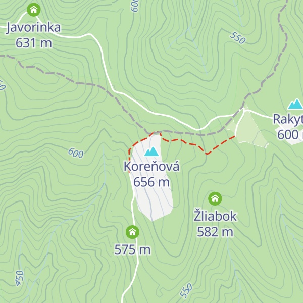 Map of Koreňová