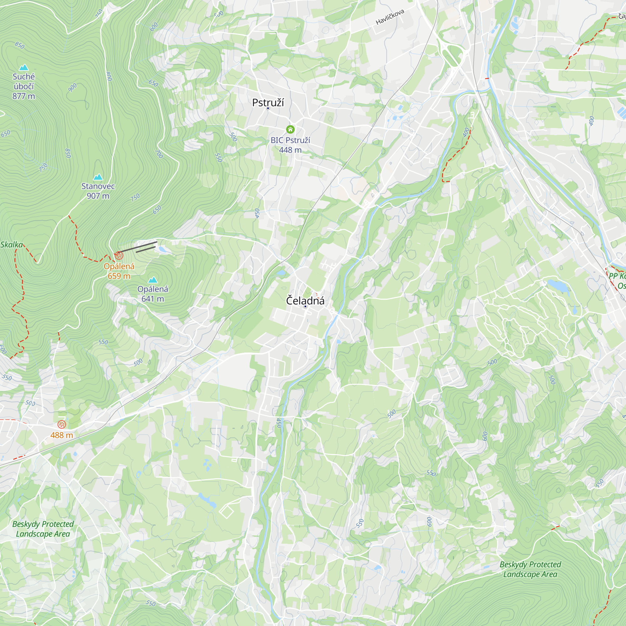 Informační centrum Čeladná map