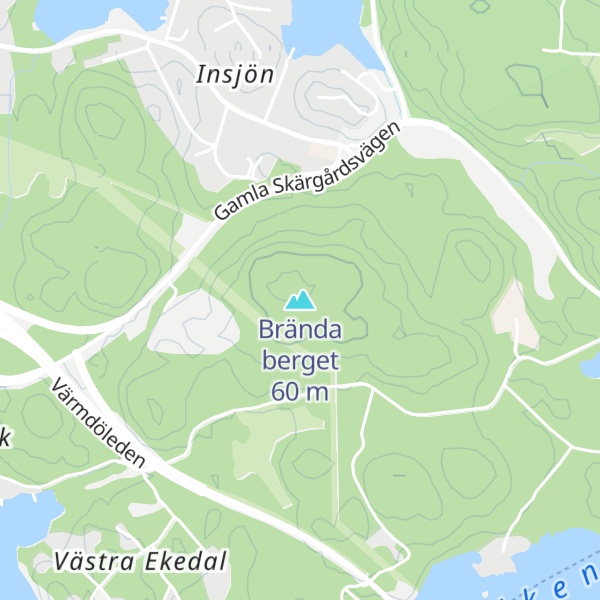 Map of Brända berget