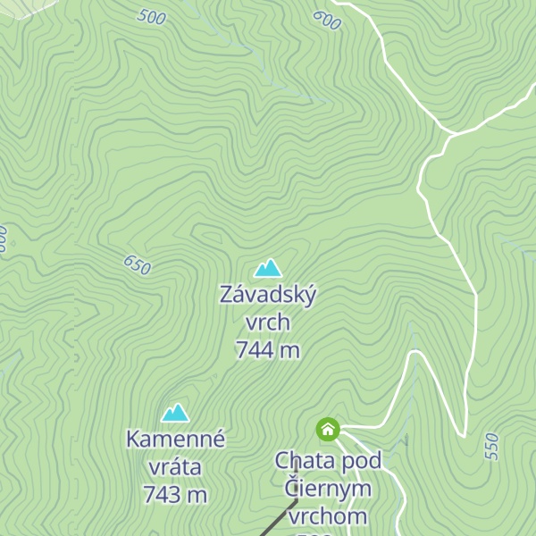 Map of Závadský vrch