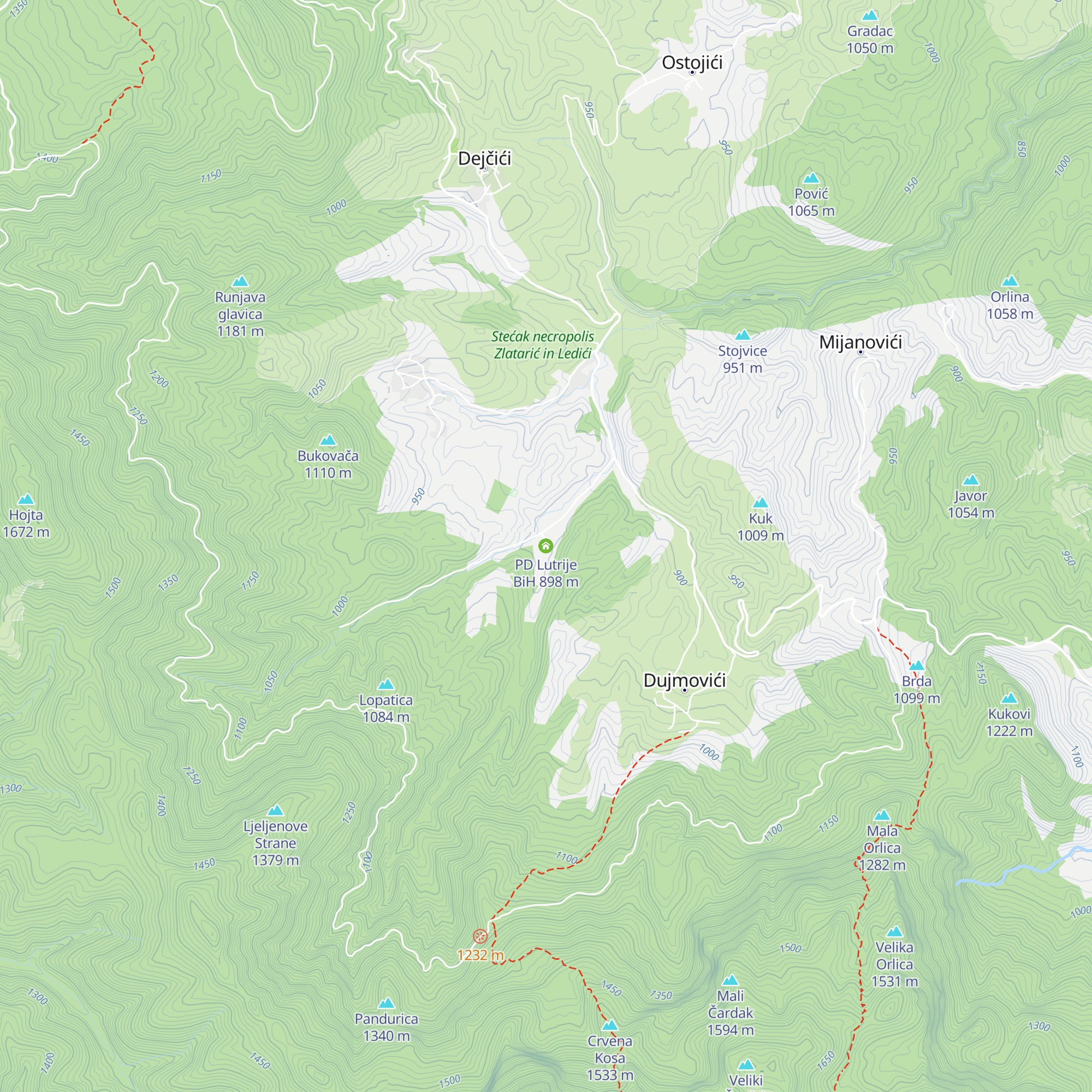 PD Lutrije BiH map