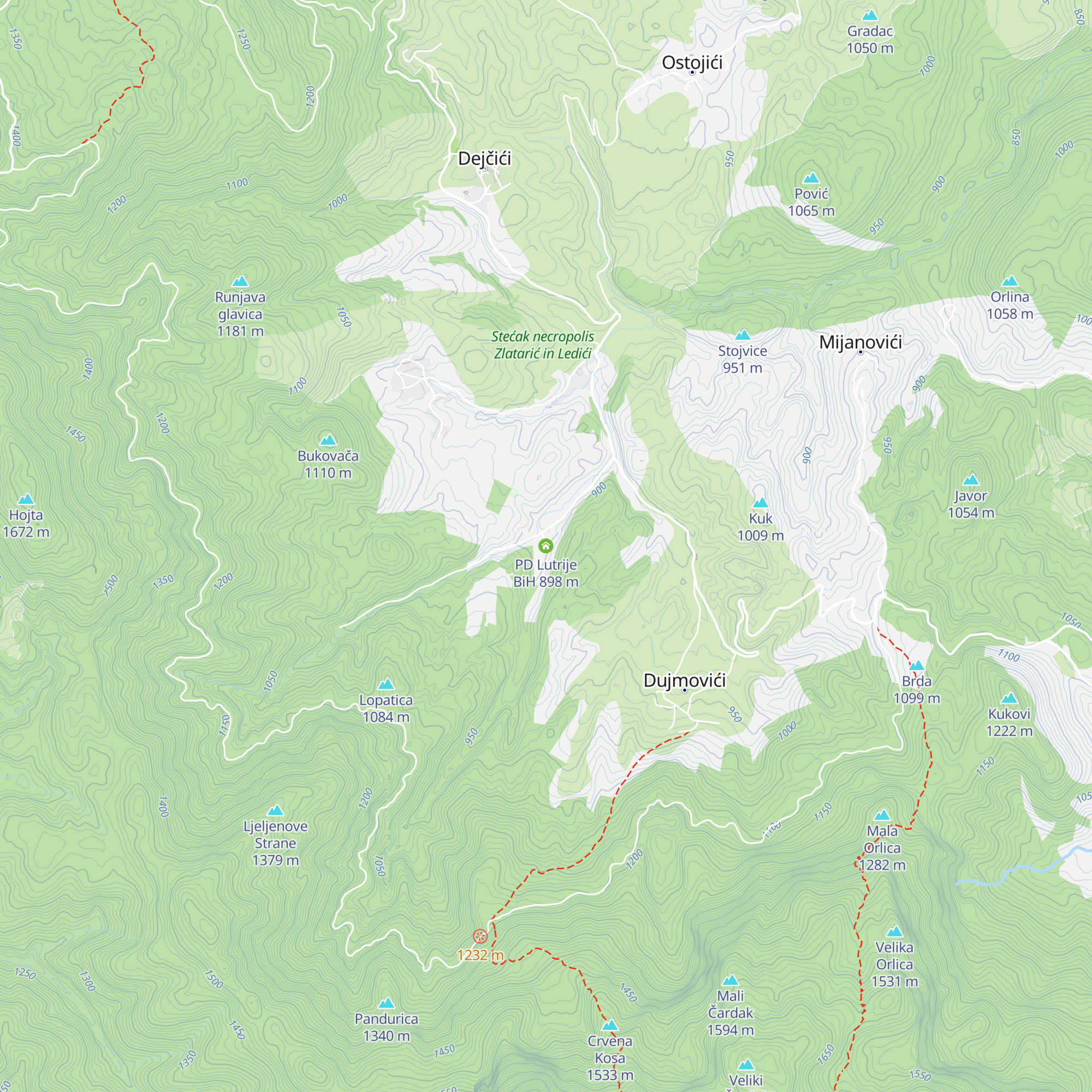 PD Lutrije BiH map
