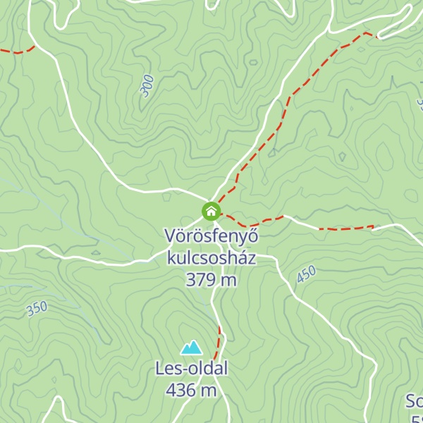 Map of Vörösfenyő kulcsosház