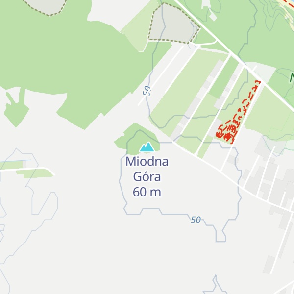 Map of Miodna Góra
