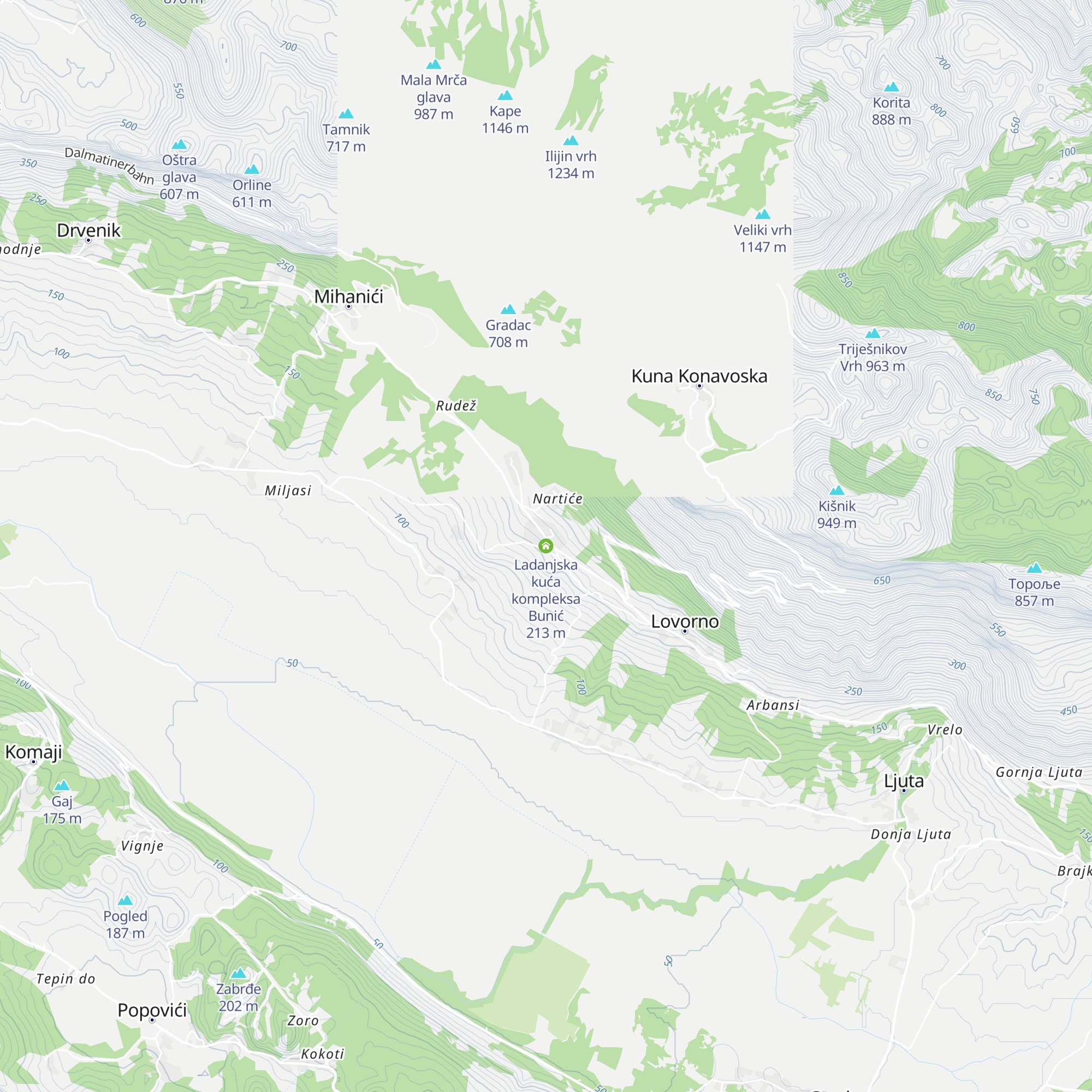Ladanjska kuća kompleksa Bunić map