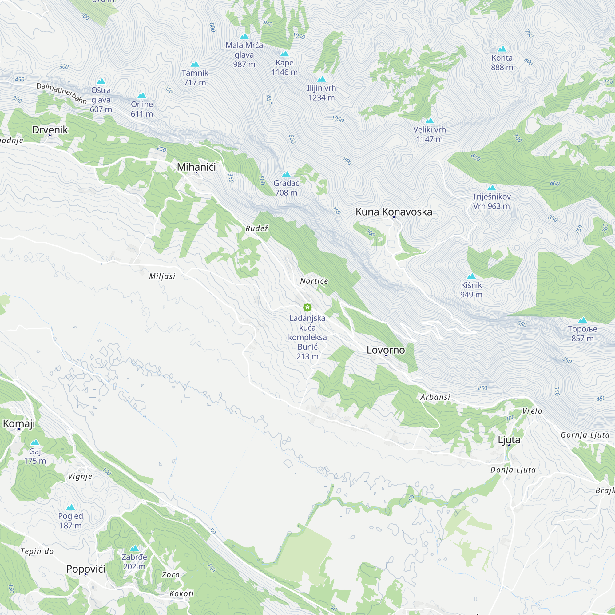 Ladanjska kuća kompleksa Bunić map