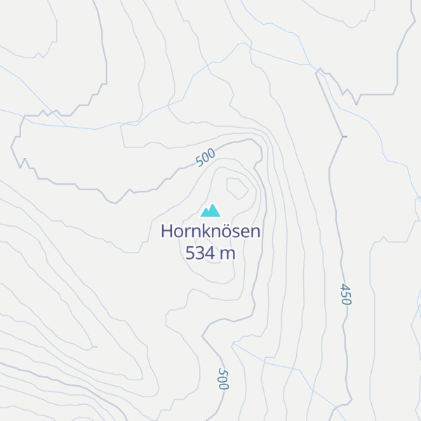 Map of Hornknösen