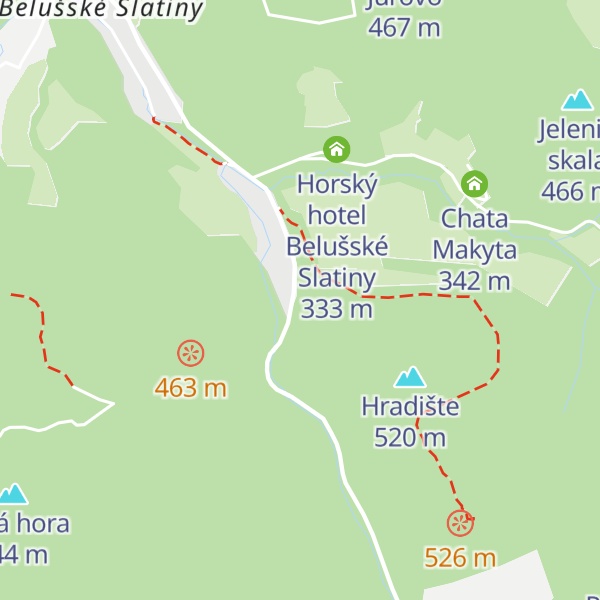 Map of Chata Požiarnik