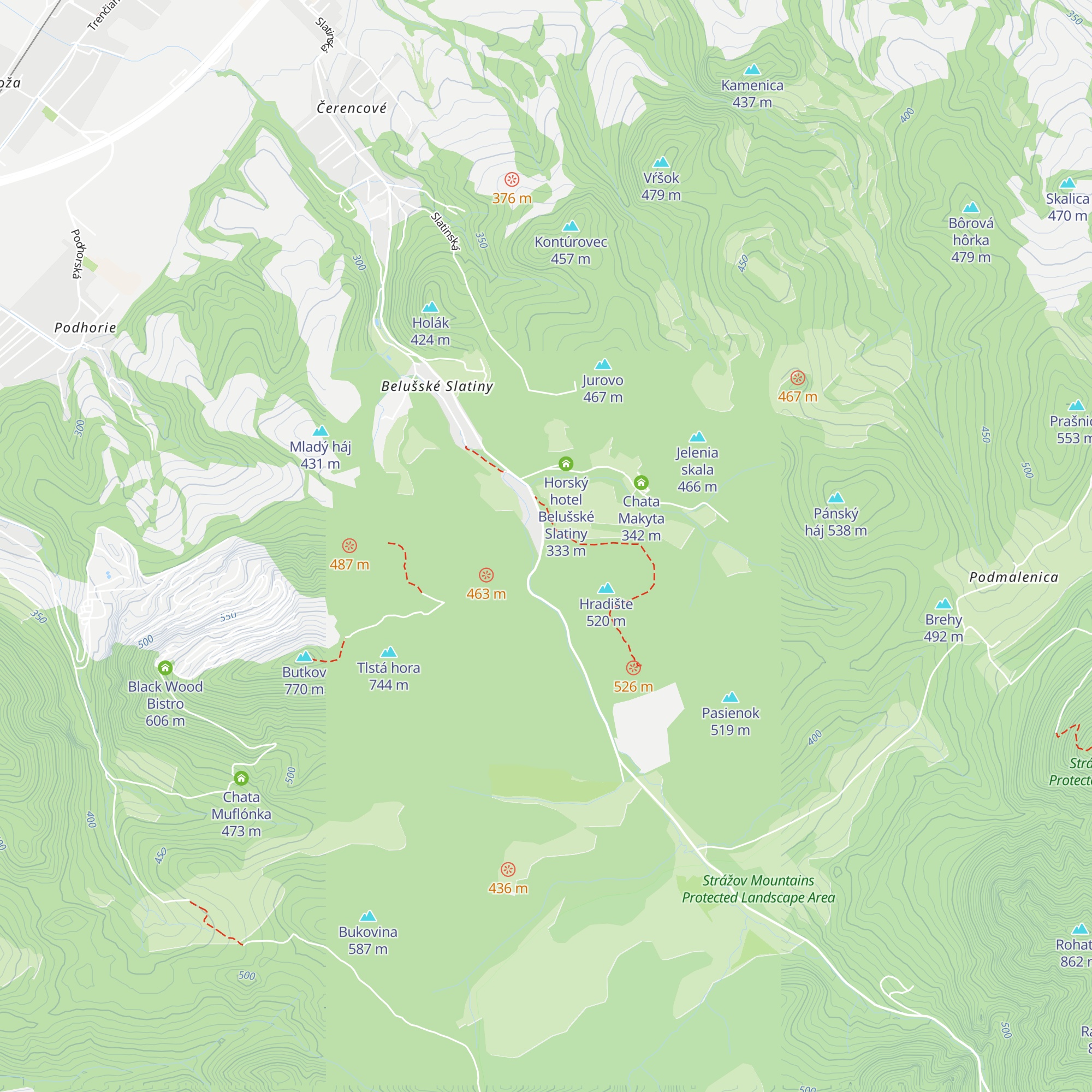 Chata Požiarnik map