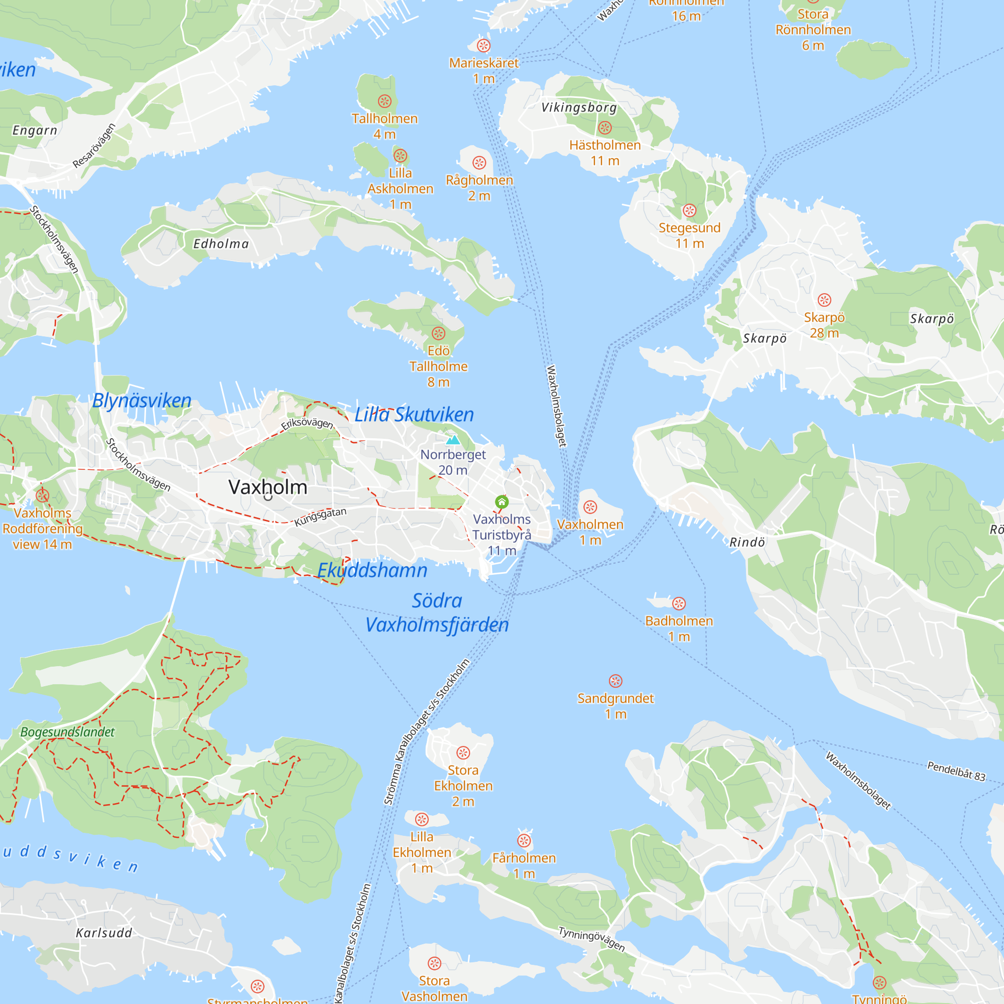 Vaxholms Turistbyrå map