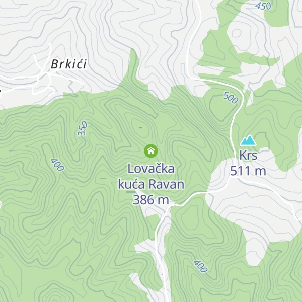 Map of Lovačka kuća Ravan